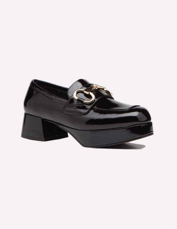 Jeffrey Campbell Mocasín Student Black Patent - Mocasines