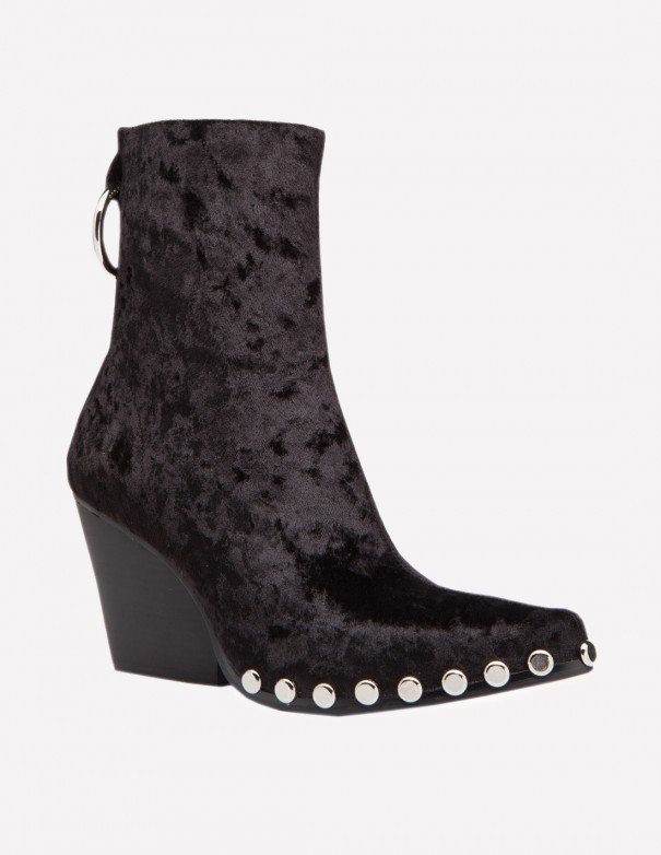 Jeffrey Campbell Walton Str Velvet  - Botines