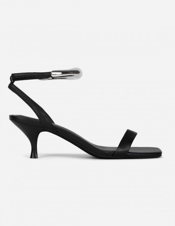 Jeffrey Campbell Sandalias Decor Black Silver - Sandalias